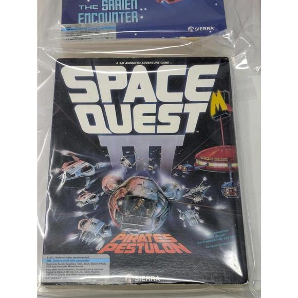 Space Quest l,ll III MS-DOS 5.25" & 3.5"  With Companion Guide-Complete - Picture 2 of 13